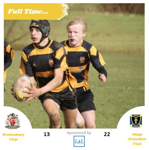 Full Time – U14s v Dings Crusaders (County Cup) – 13th March 2016