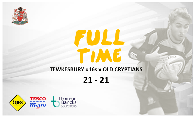 Tewkesbury U16s v Old Cryptians – 8th Oct 2017