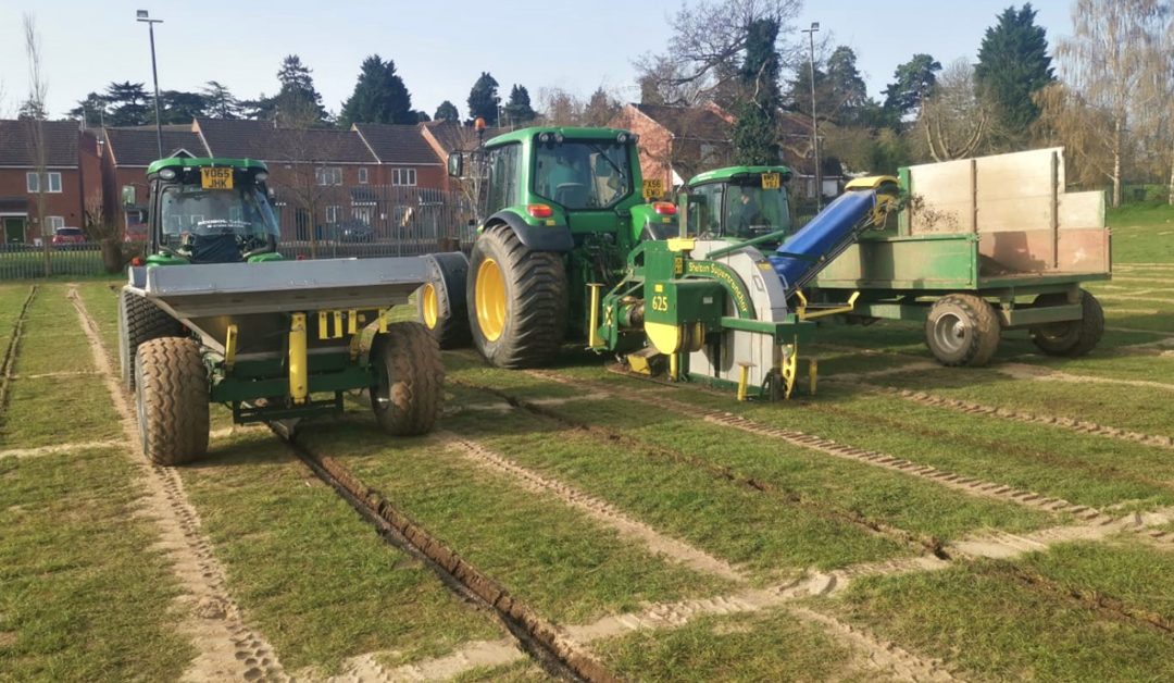 Training pitch undergoes new drainage