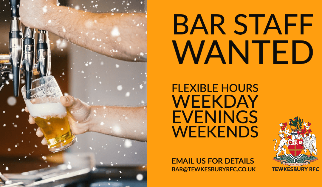 We’re hiring bar staff