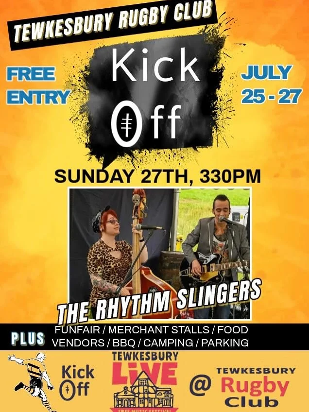 🗓️Countdown to Tewkesbury Live - 3 Days To-Go

Here’s some more of our bands for this weekend:

The Rhythm Slingers - Sunday @ 3.30pm

Love Train - Sunday @ 5.30pm