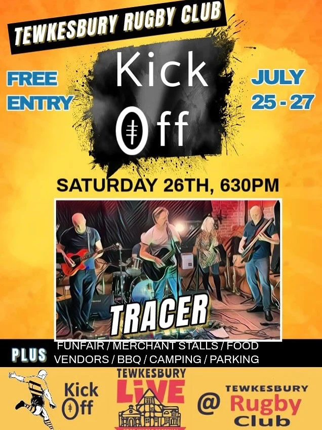 🗓️Countdown to Tewkesbury Live - 4 Days To-Go

Here’s some more of our bands for this weekend:

Tracer - Saturday @ 6.30pm

Mongoose Club - Saturday @ 9.00pm
